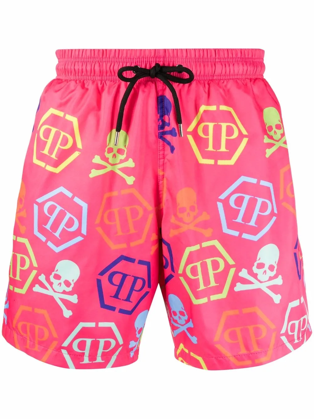

Philipp Plein logo-print swim shorts - Pink