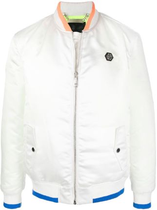 Philipp Plein Leather Bomber Jacket - Farfetch