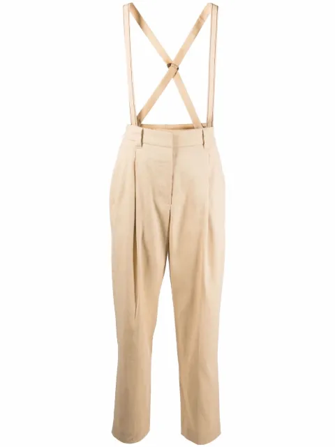 Brunello Cucinelli بنطال بقصة مستقيمة وكسرات