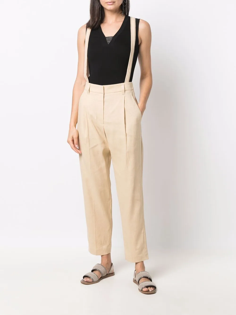 Brunello Cucinelli Straight plooibroek - Beige