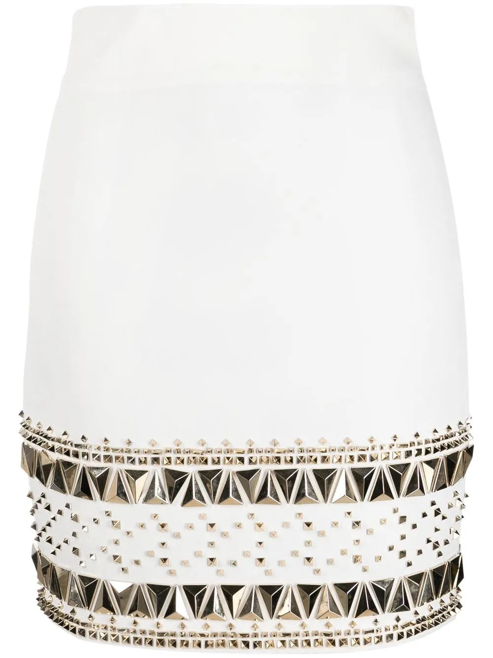 

Philipp Plein Cady studded short skirt - White