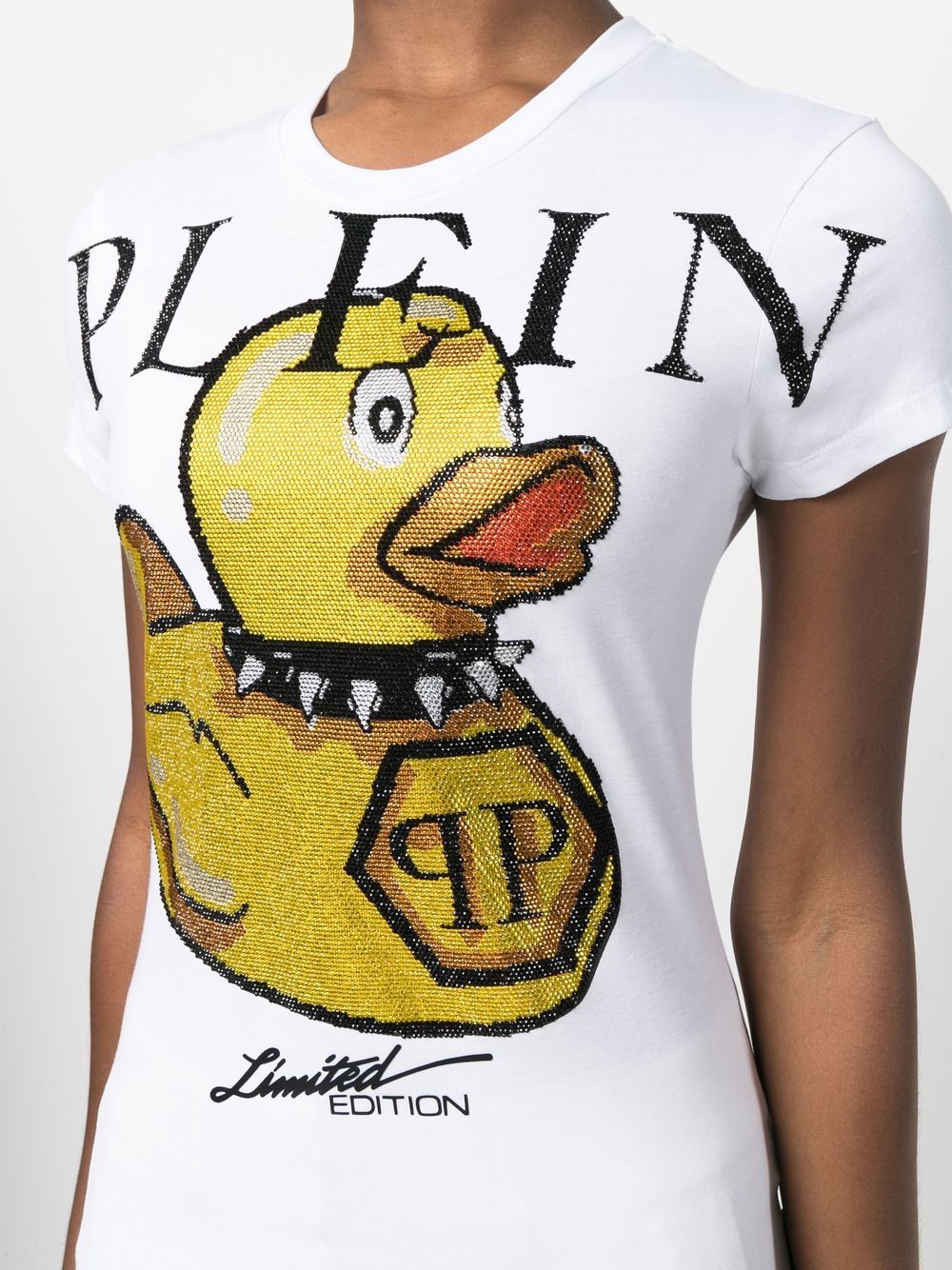 Philipp Plein SS Chrome round-neck T-shirt - Farfetch