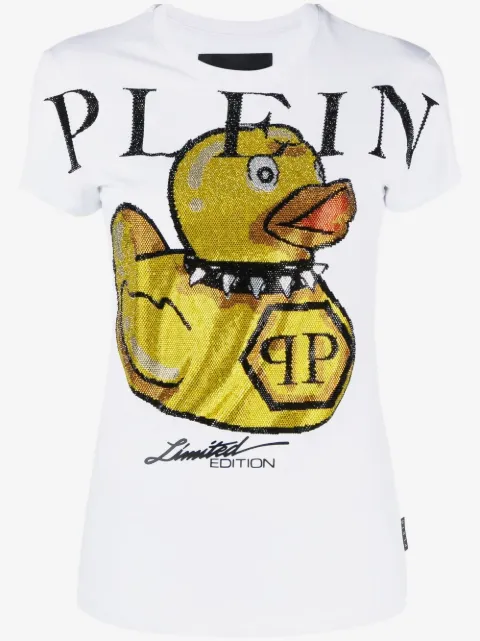 Philipp Plein Duck t-shirt med rundad hals