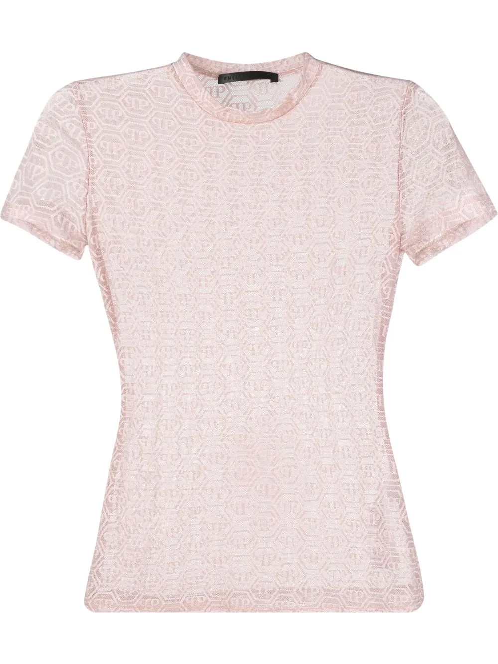 

Philipp Plein tulle monogram T-shirt - Pink