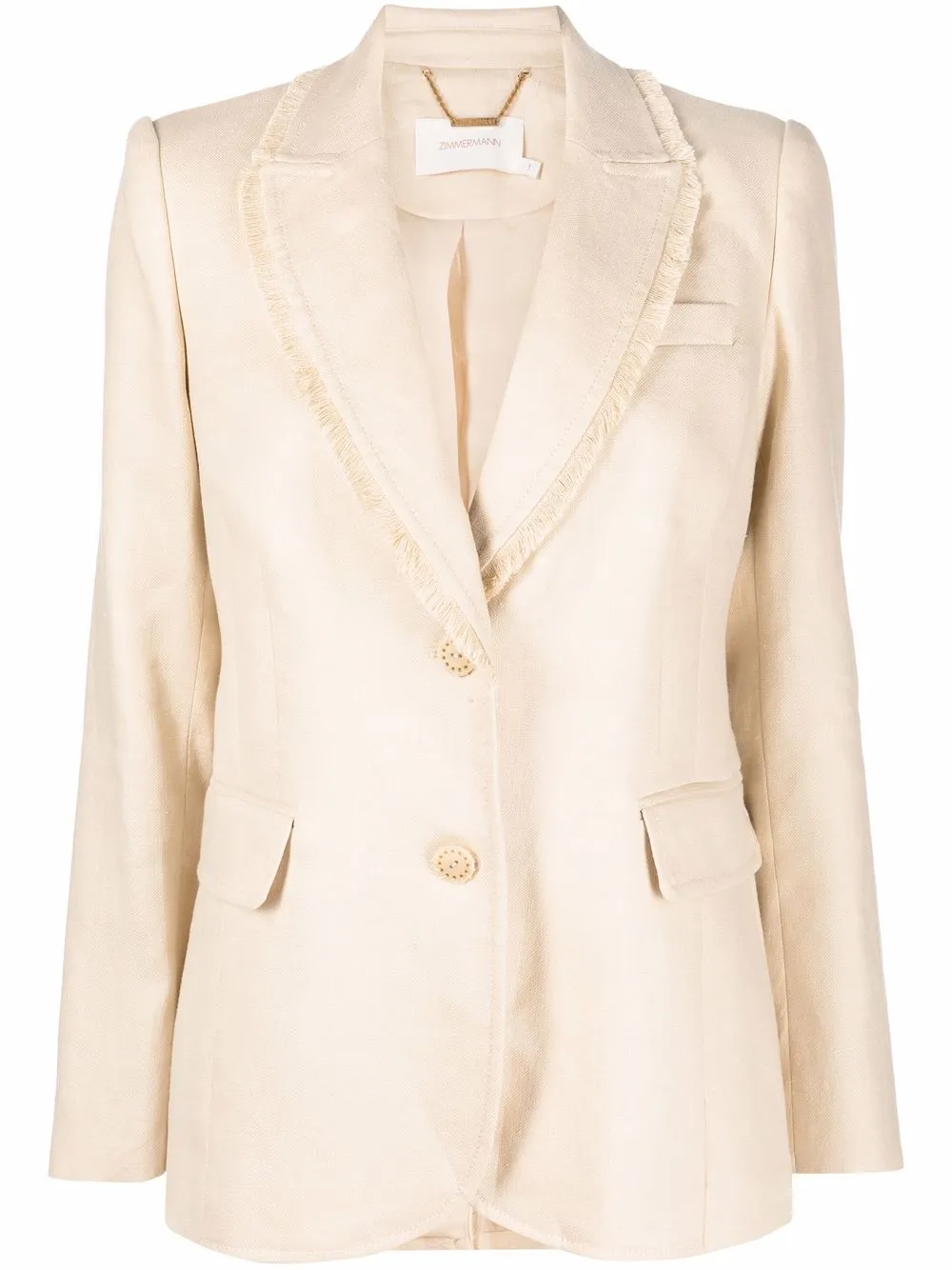 

ZIMMERMANN Postcard linen tuxedo jacket - Neutrals