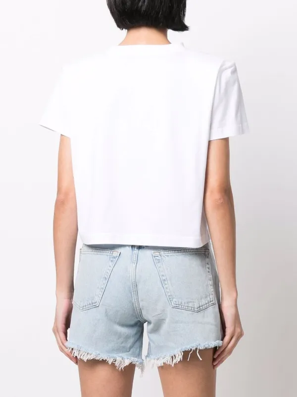 Magda Butrym crochet-detailed Cotton T-shirt | White | FARFETCH