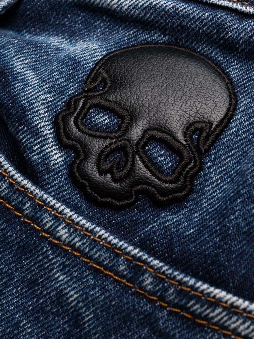 Cheap Philipp Plein skull-patch tapered jeans Men