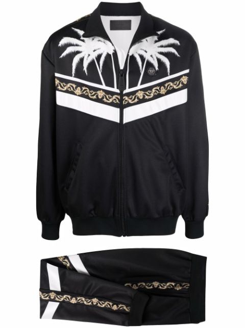 Philipp Plein Baroque-print gothic tracksuit Men