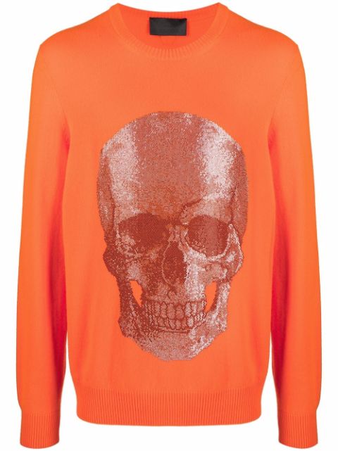 Philipp Plein Skull print crewneck sweater Men