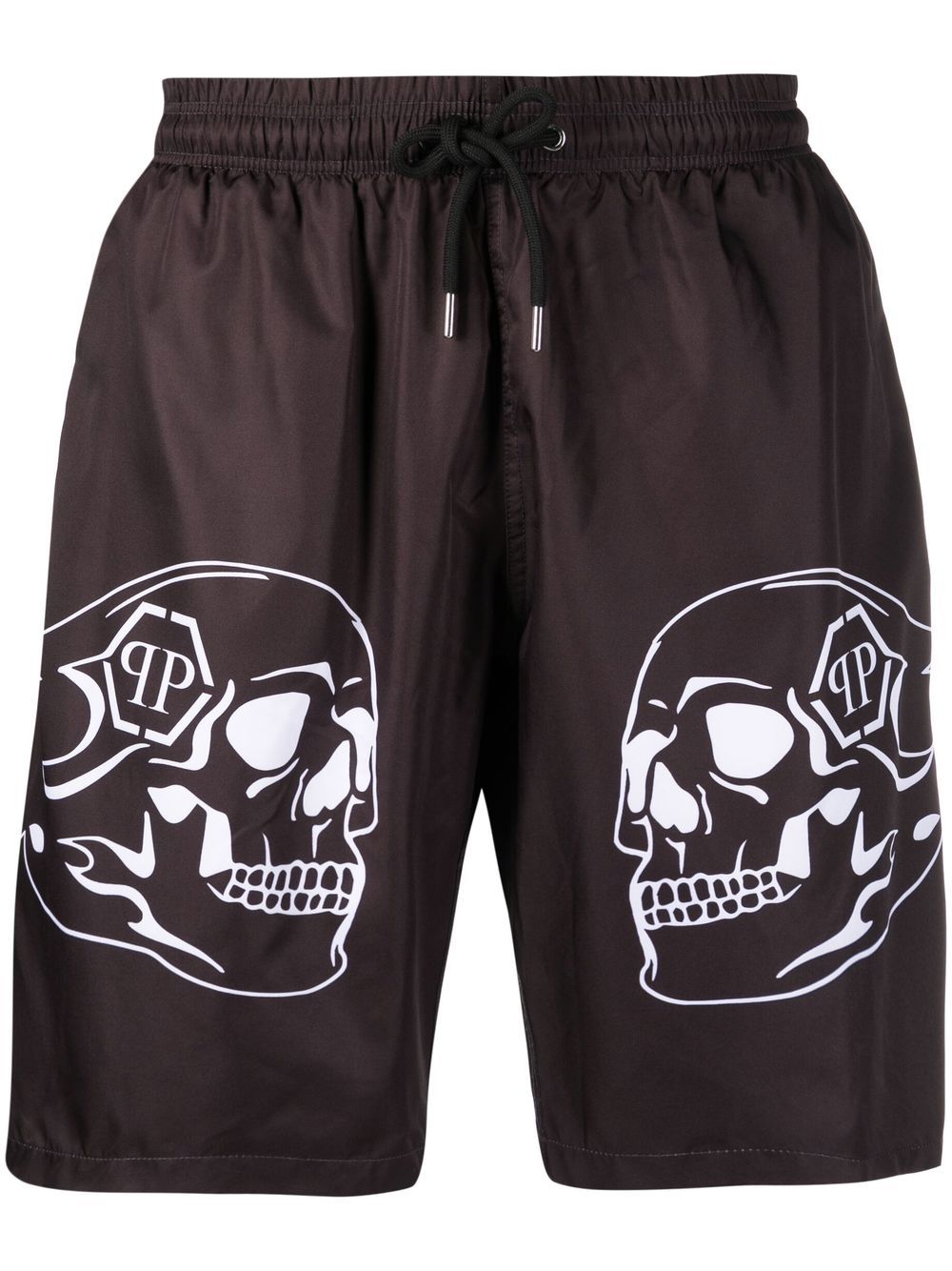 Philipp Plein Skull-print Swim Shorts In Black