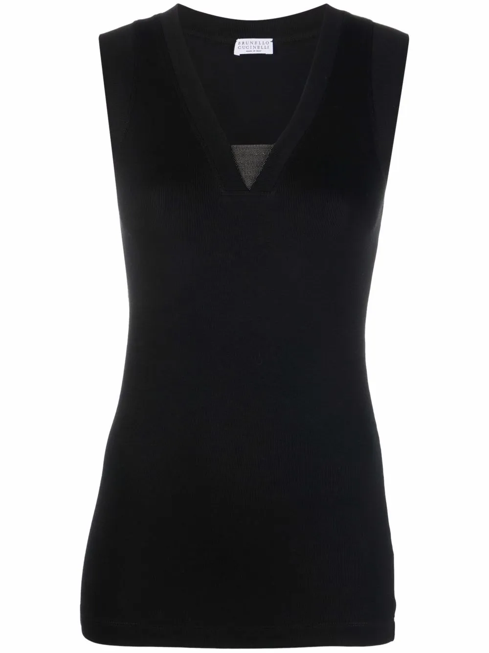 

Brunello Cucinelli Monili chain-embellished tank top - Black