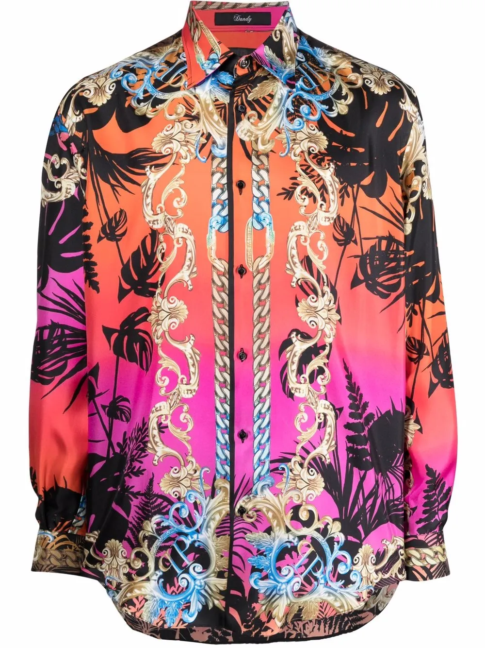 

Philipp Plein baroque-print silk shirt - Pink