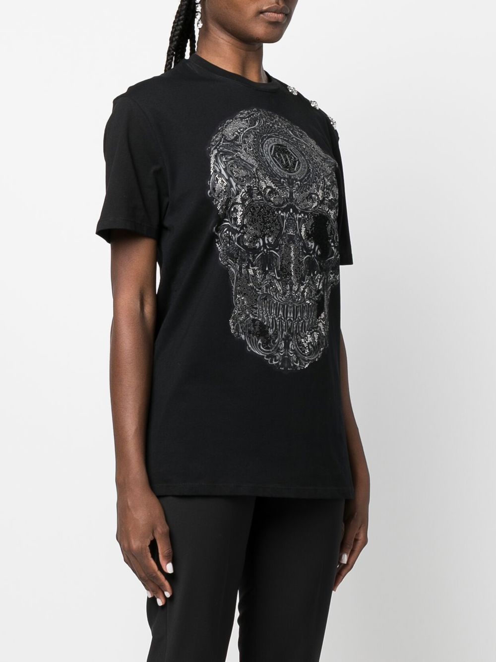 Philipp Plein skull-baroque print T-shirt Women