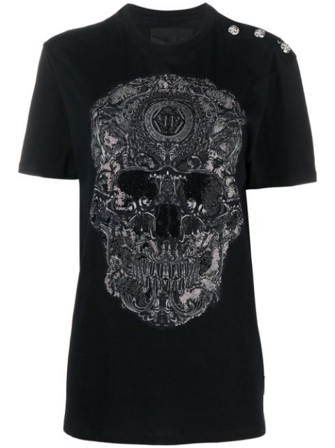 Philipp Plein skull-baroque print T-shirt Women