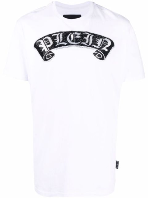 Philipp Plein rhinestone-embellished branded T-shirt Women