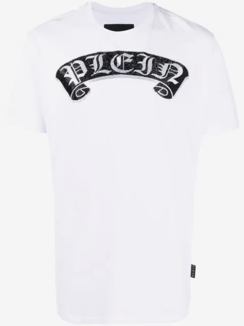 Philipp Plein rhinestone-embellished branded T-shirt