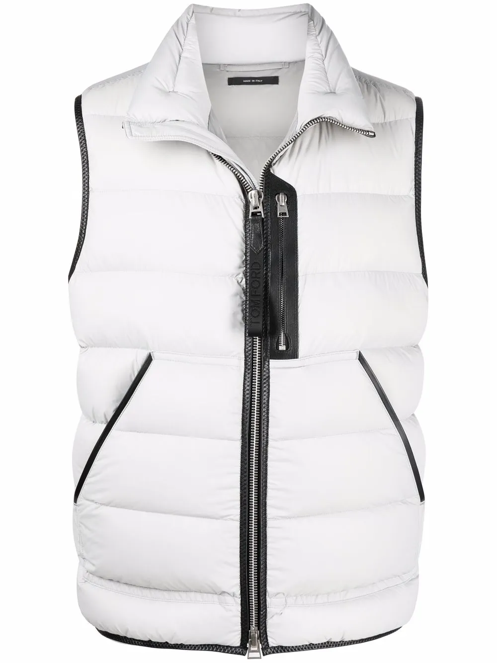 

TOM FORD zipped high-neck gilet - Grey