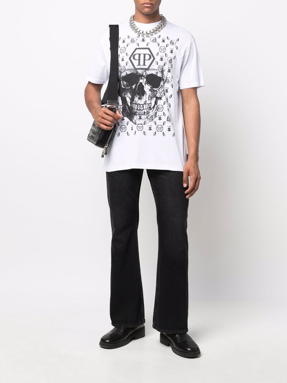 Philipp Plein T-shirt met print - Wit