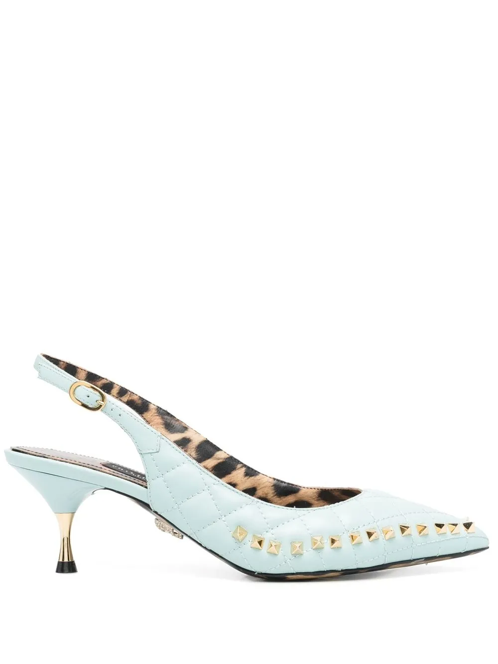 

Philipp Plein spike-embellished 60mm slingback pumps - Blue