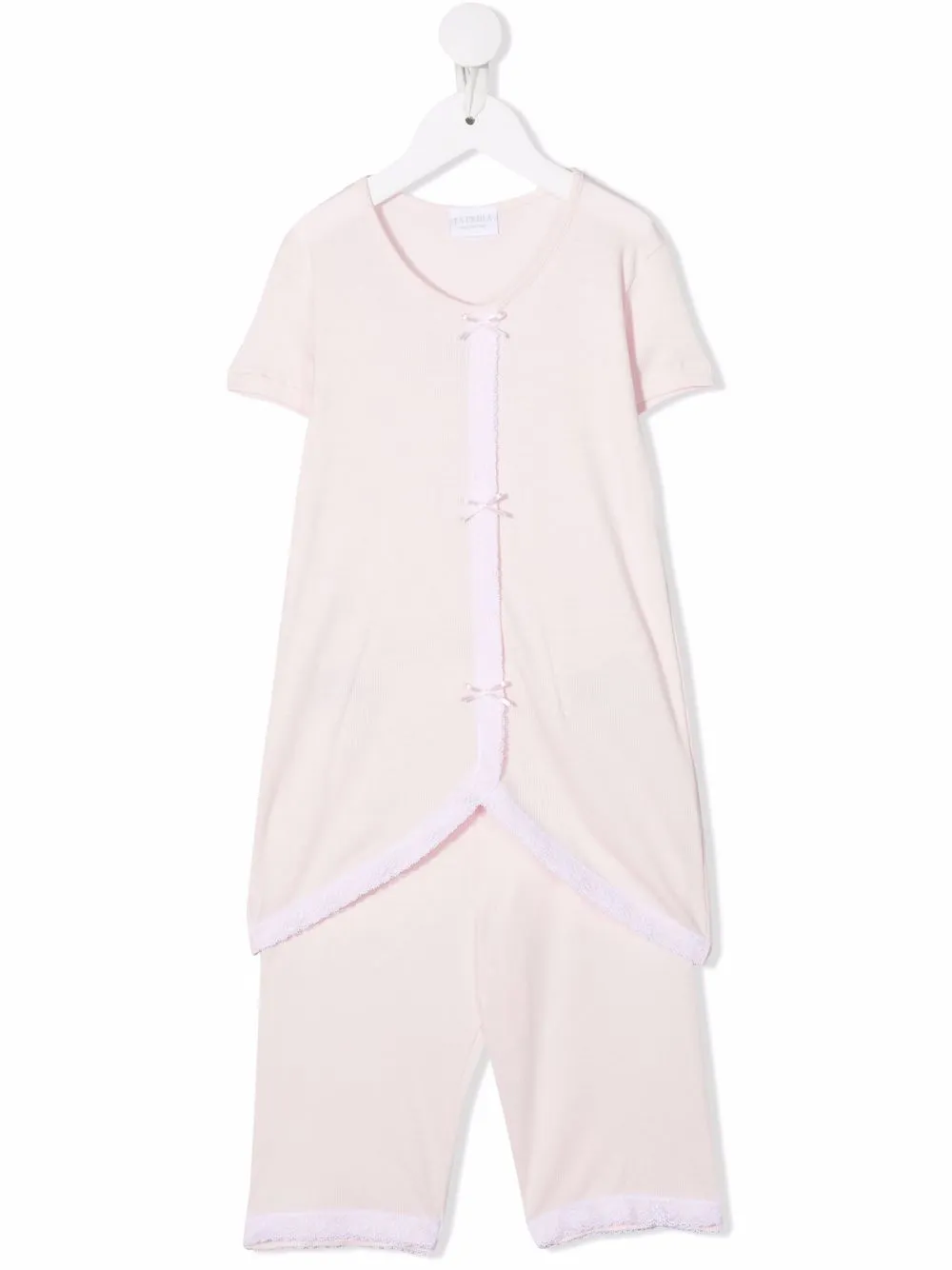 

La Perla Kids contrasting modal pajama set - Pink