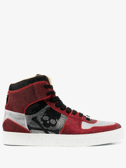 Philipp Plein Notorius high-top sneakers med krystaludsmykning