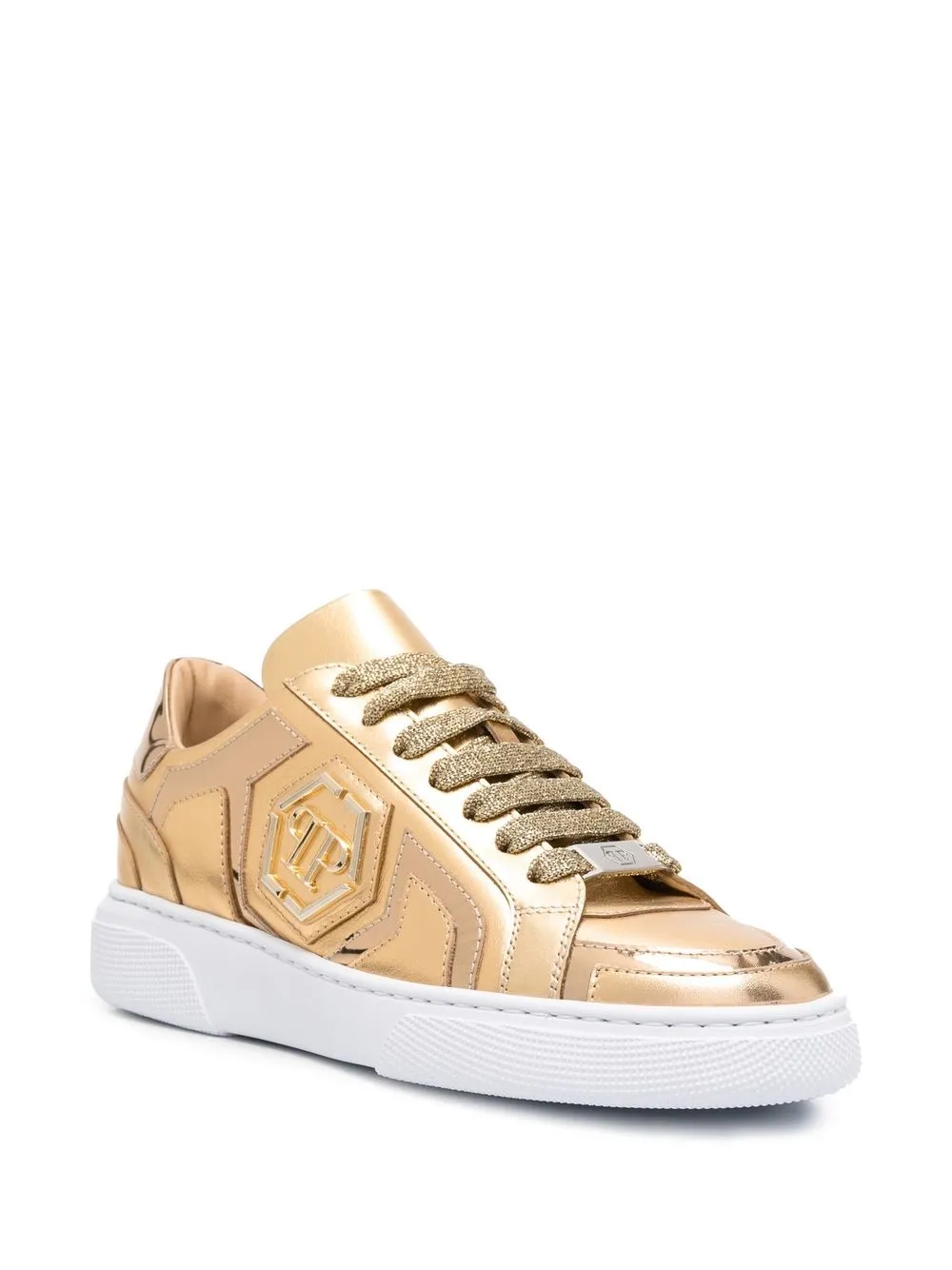 Philipp Plein Sneakers met logoplakkaat - Goud