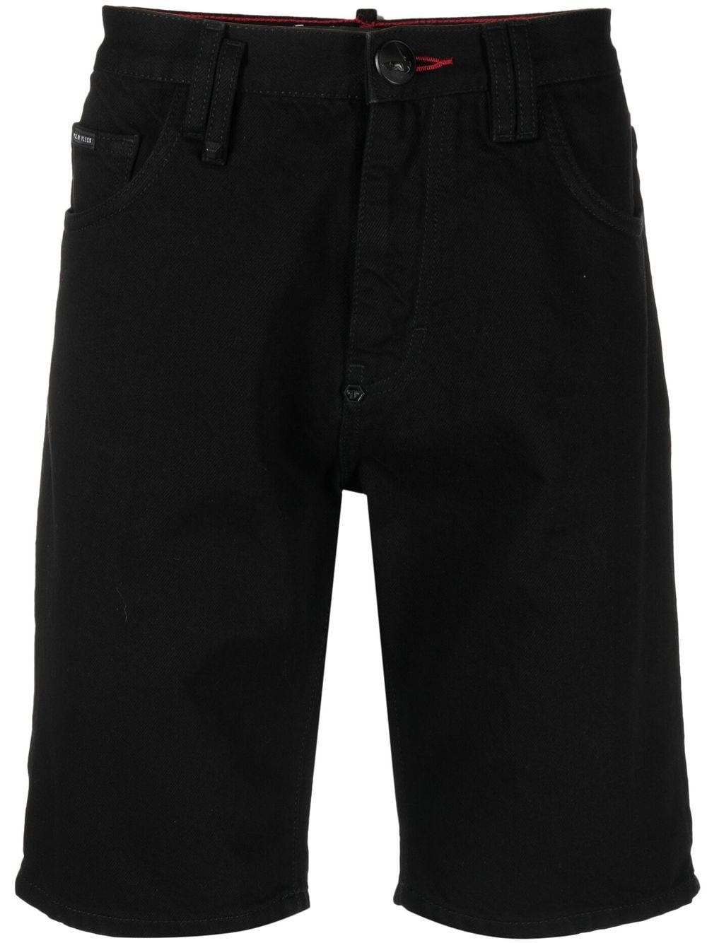 Capri slim-fit denim shorts