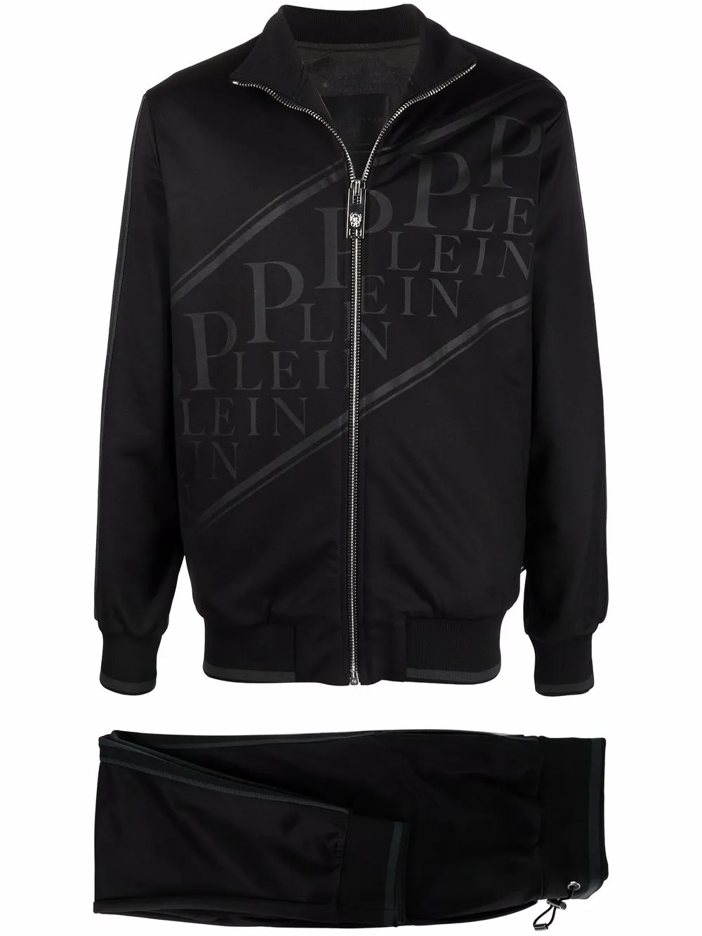

Philipp Plein logo-print sateen tracksuit - Black