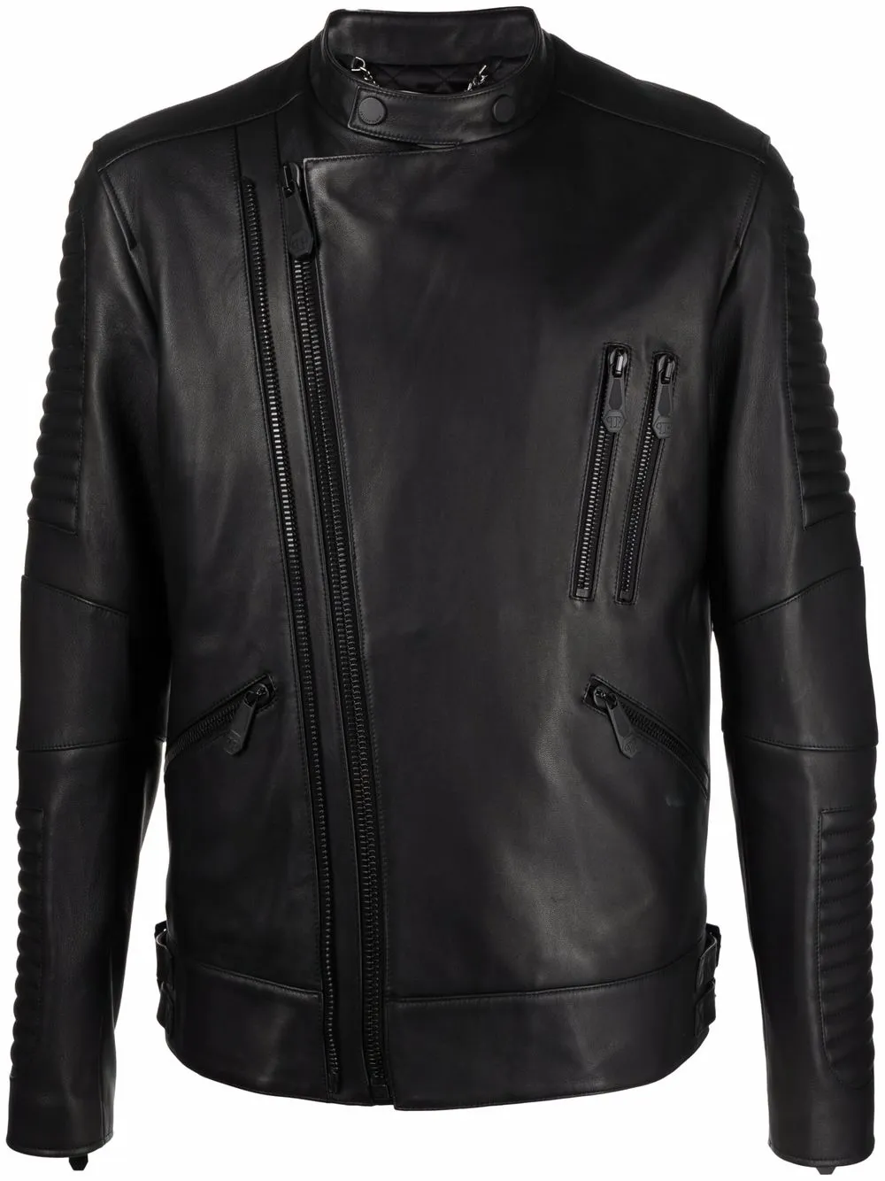 Philipp plein shop black leather jacket