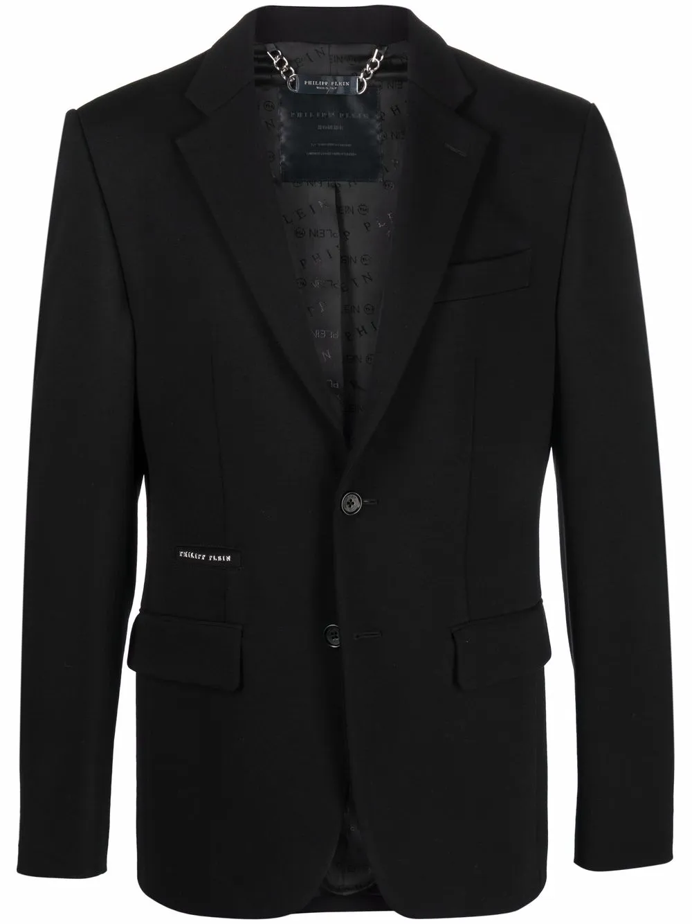 

Philipp Plein crystal skull single-breasted suit jacket - Black