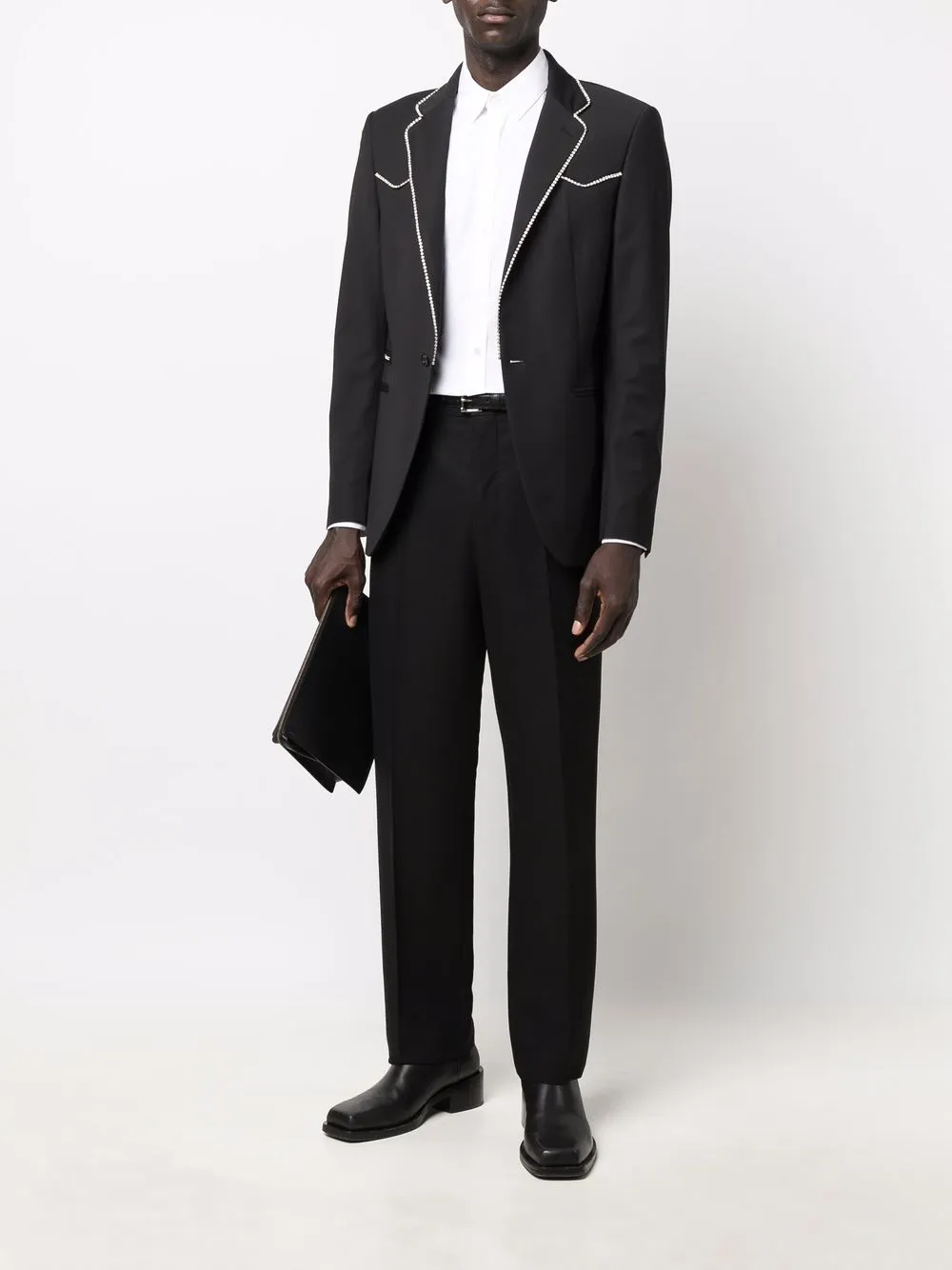 philippplein Philipp Plein Blazer verfraaid met stras - Zwart