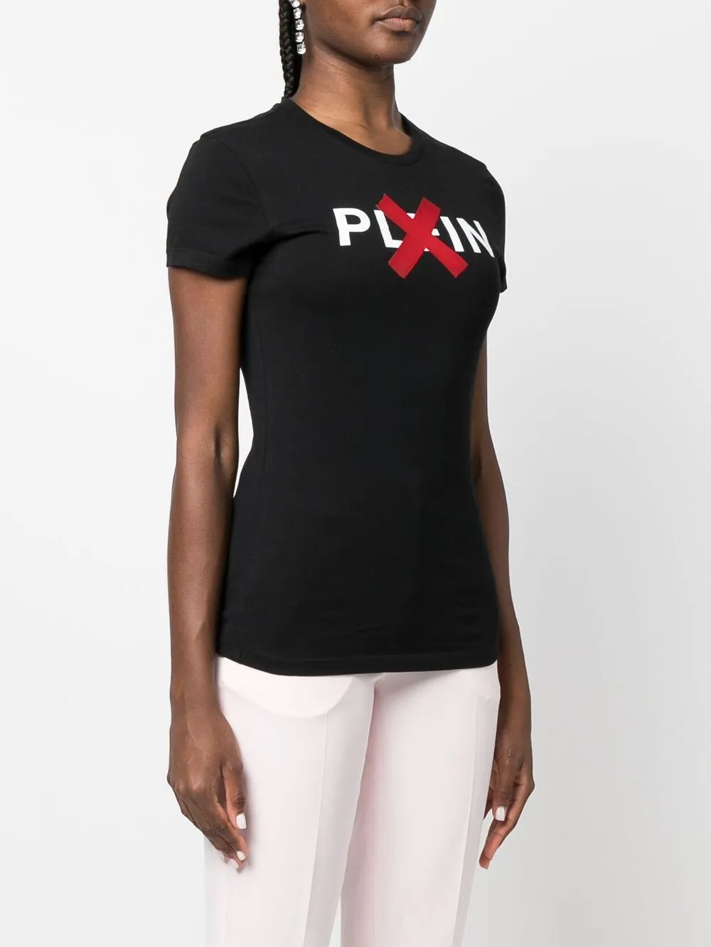  Philipp Plein T Shirt Mit Logo Print   Schwarz 