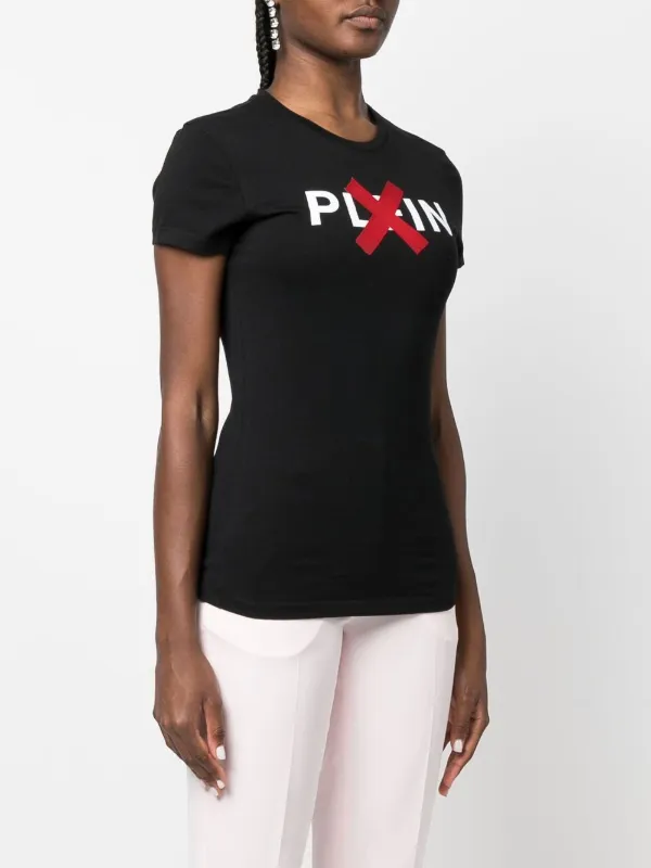 Philipp Plein logo print Cotton T shirt Farfetch
