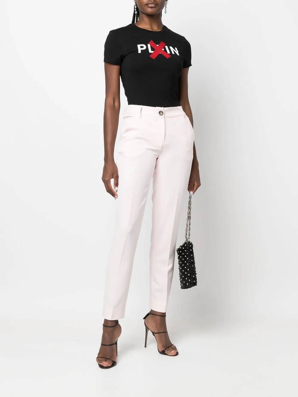 Philipp Plein T-shirt met logoprint - Zwart
