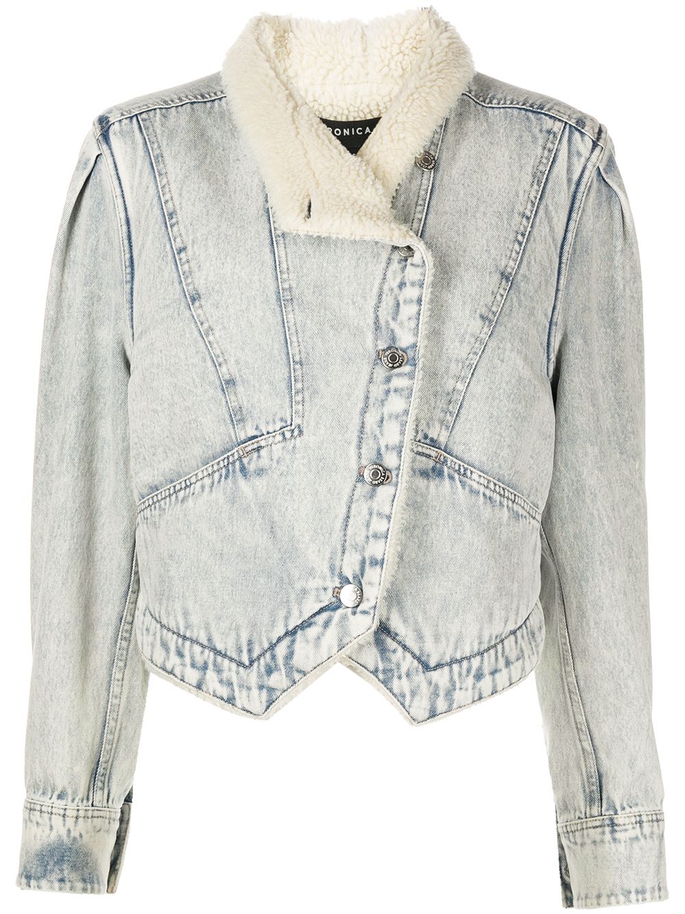 фото Veronica beard neena asymmetric denim jacket