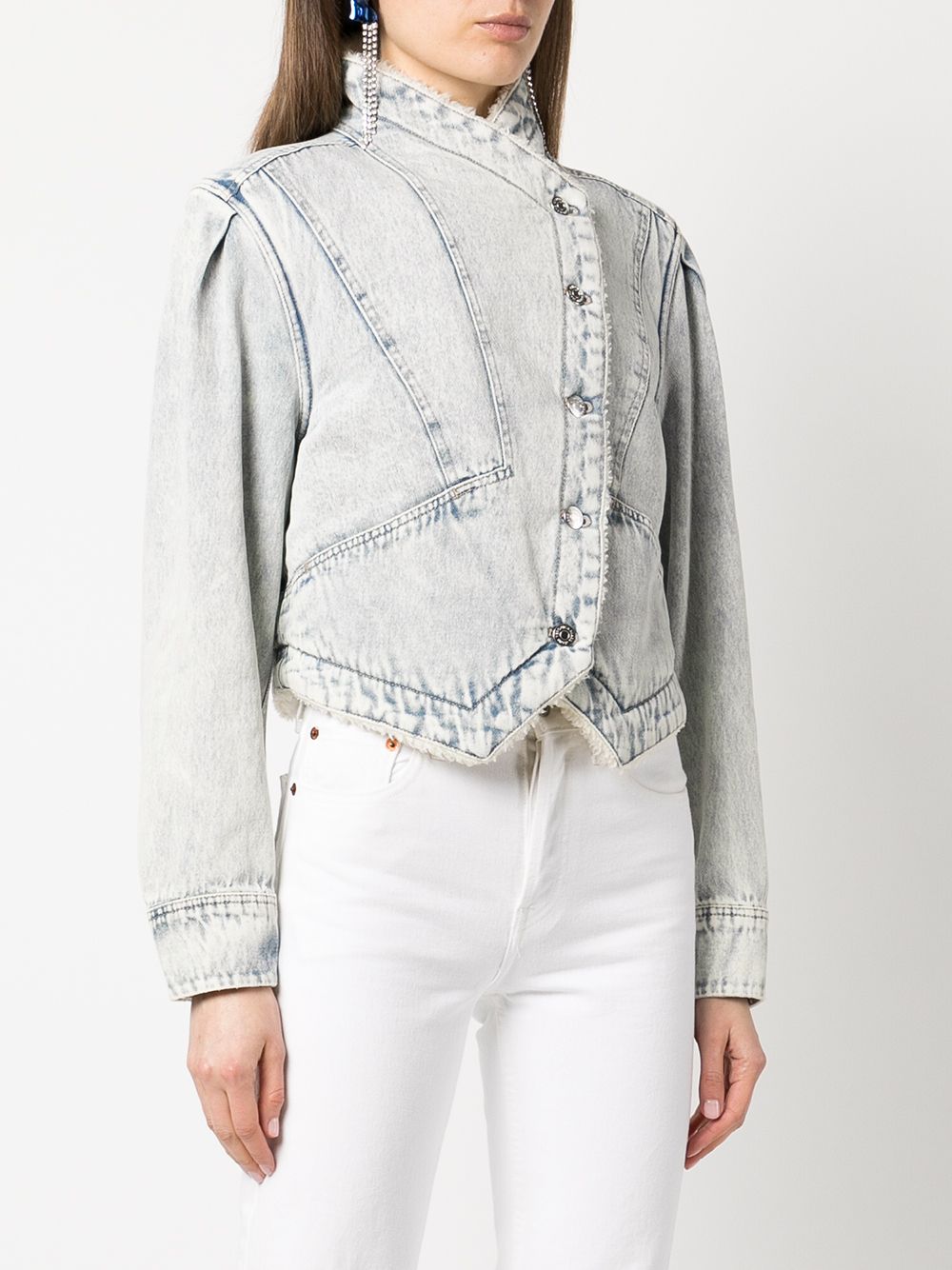 Veronica Beard Neena asymmetric denim jacket - FARFETCH