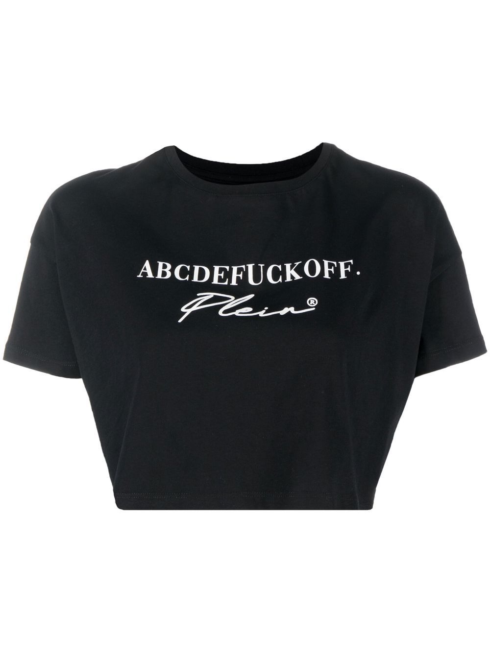 Philipp Plein Cotton slogan-print Cropped T-shirt - Farfetch