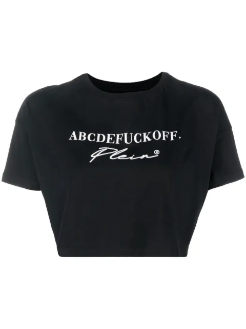 Philipp Plein playera corta con eslogan estampado
