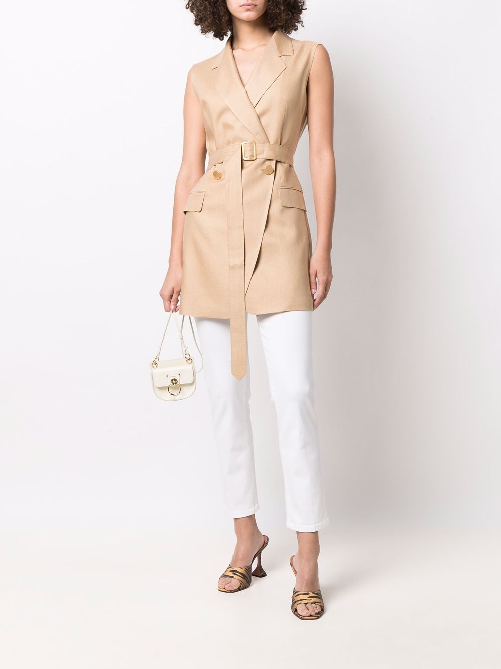 Tagliatore Gilet met ceintuur - Beige