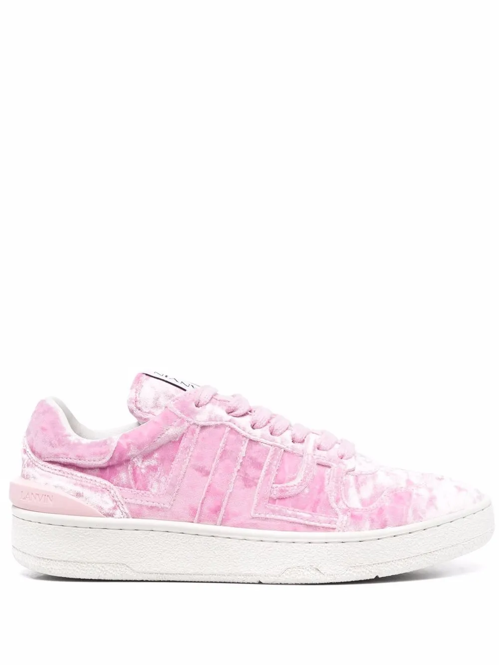 

Lanvin tenis con agujetas y parche del logo - Rosado