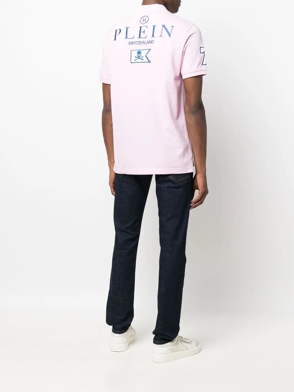  Philipp Plein Poloshirt Mit Totenkopf   Rosa 