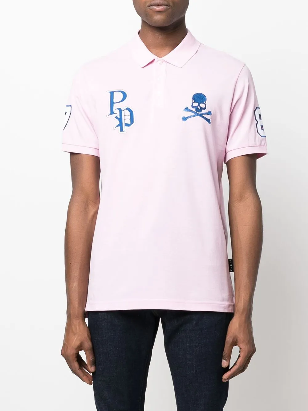  Philipp Plein Poloshirt Mit Totenkopf   Rosa 