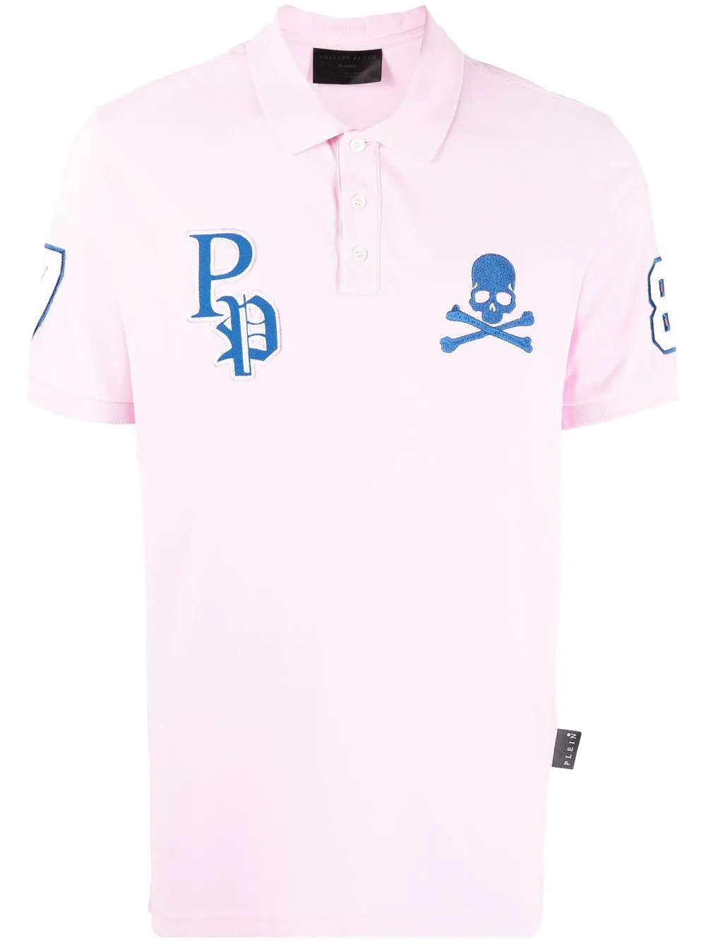 Philipp Plein Skull And Plein Polo Shirt In Rosa
