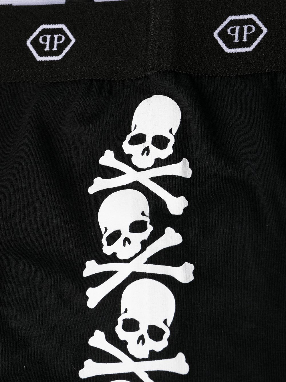 Shop Philipp Plein Skull-print Boxer Briefs In Black