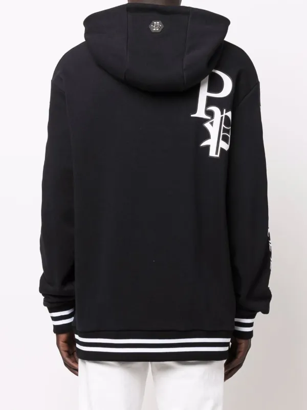 Philipp Plein logo-print Pullover Hoodie | Black | FARFETCH