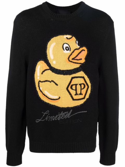 Philipp Plein embroidered-duck jumper