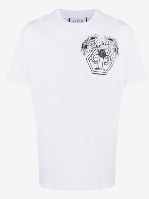 Philipp Plein Hexagon eagle logo-print T-shirt