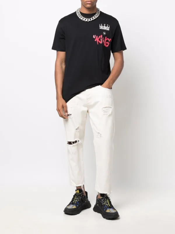 Philipp Plein King skull-graphic logo 