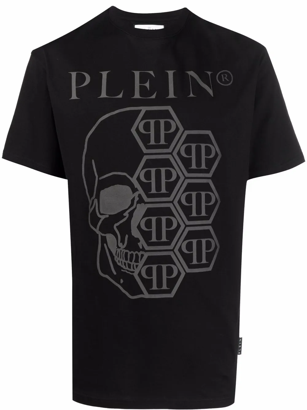 

Philipp Plein playera con logo estampado - Negro