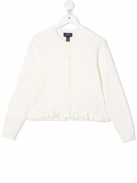 Ralph Lauren Kids جاكيت منسوج بطرف بيبلوم
